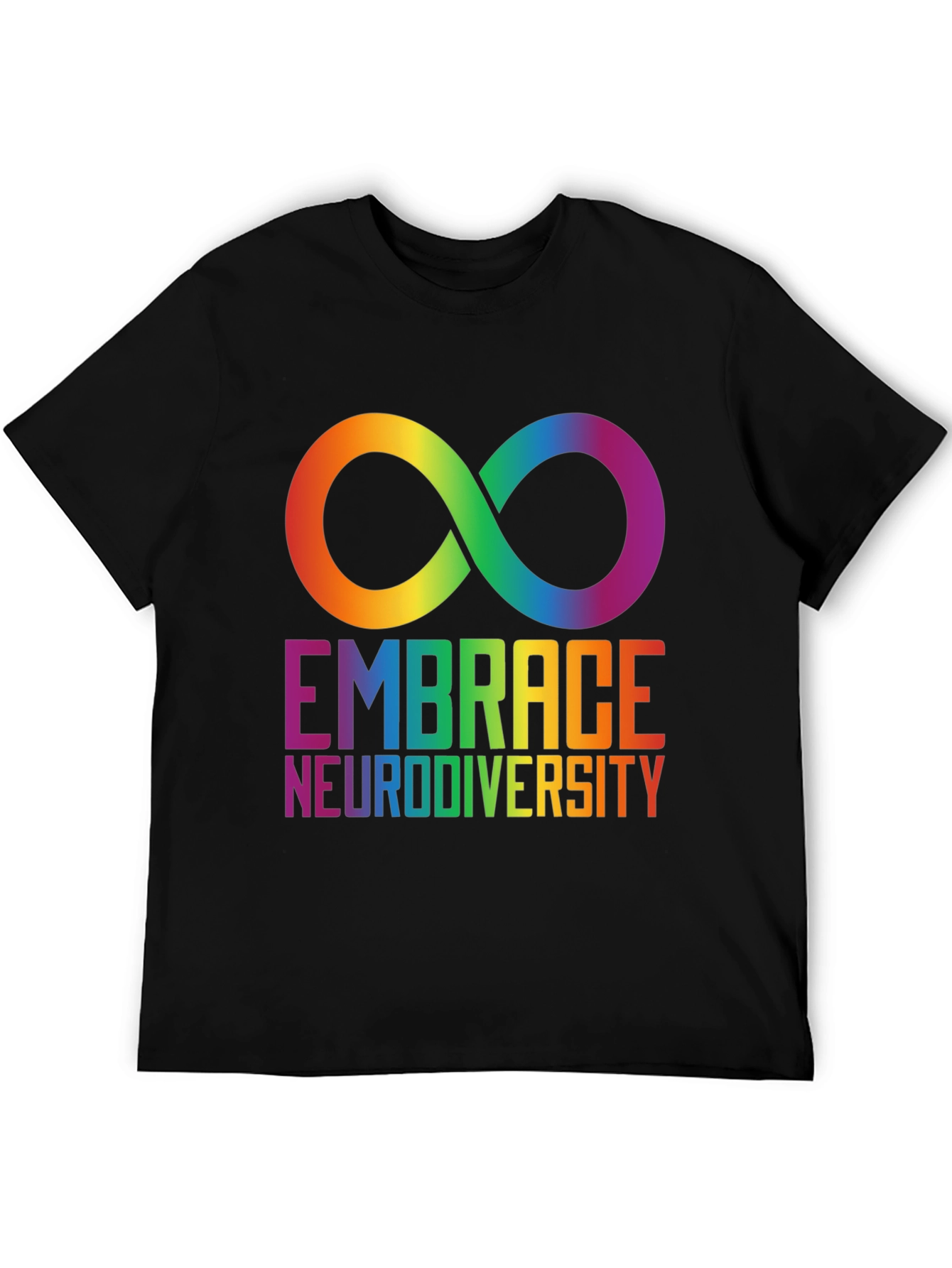 Embrace Neurodiversity Rainbow Infinity Symbol T-Shirt