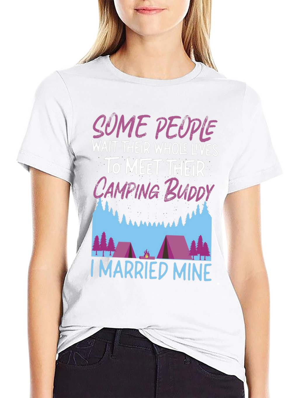 Camping Buddy Married T-Shirt