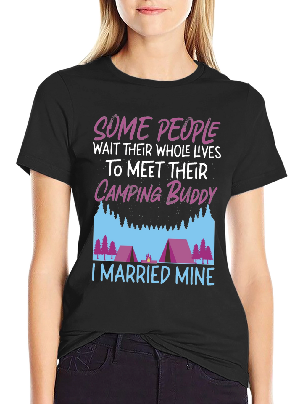 Camping Buddy Married T-Shirt