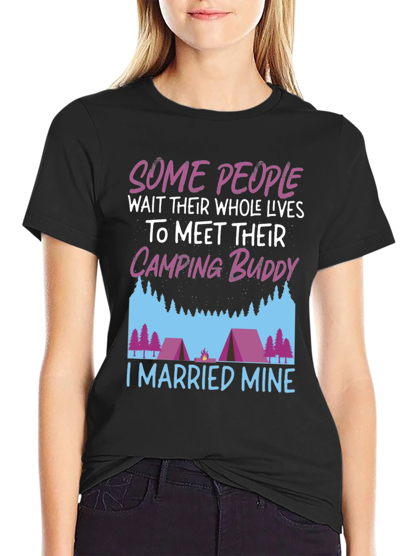 Camping Buddy Married T-Shirt