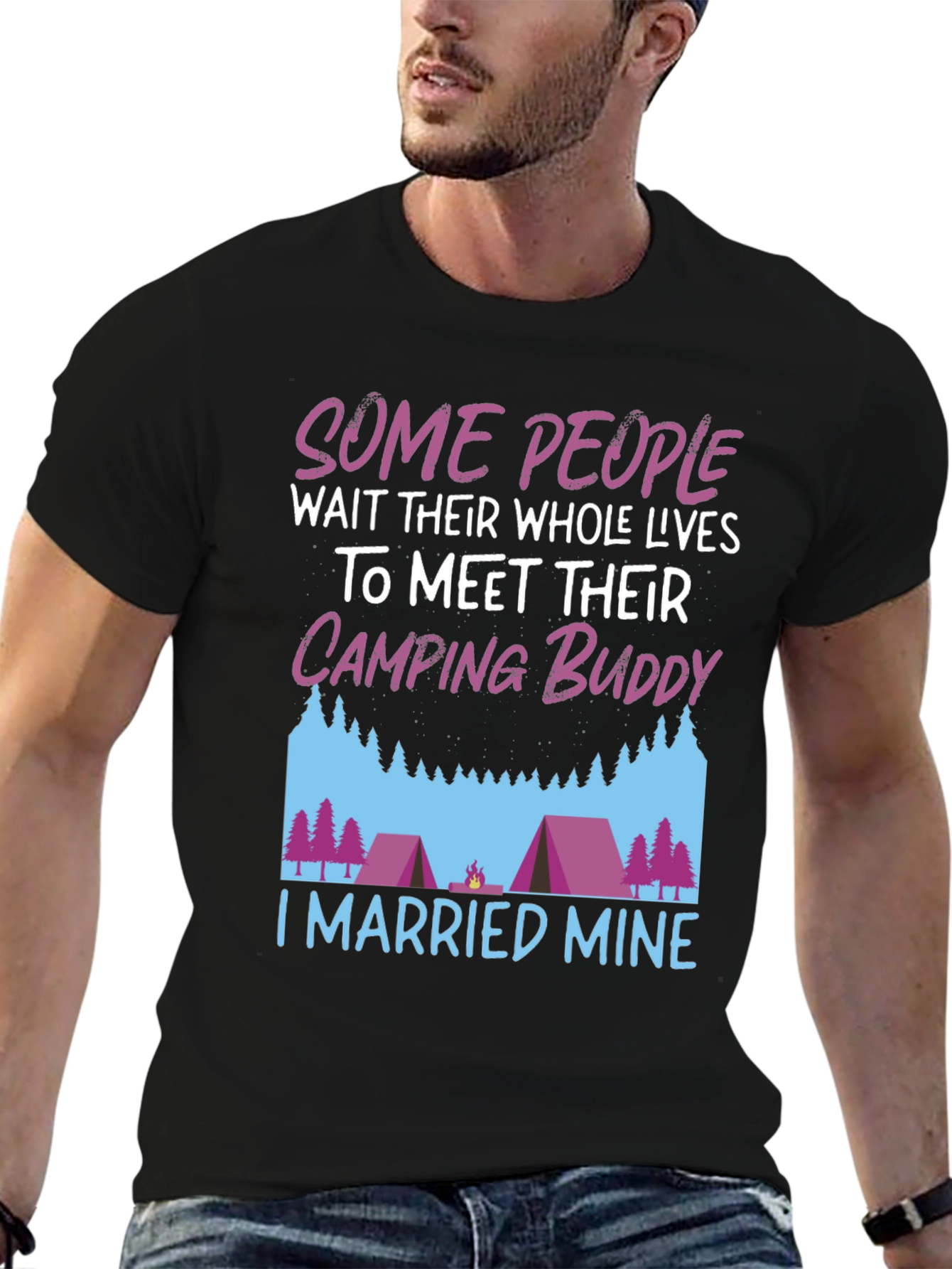 Camping Buddy Married T-Shirt