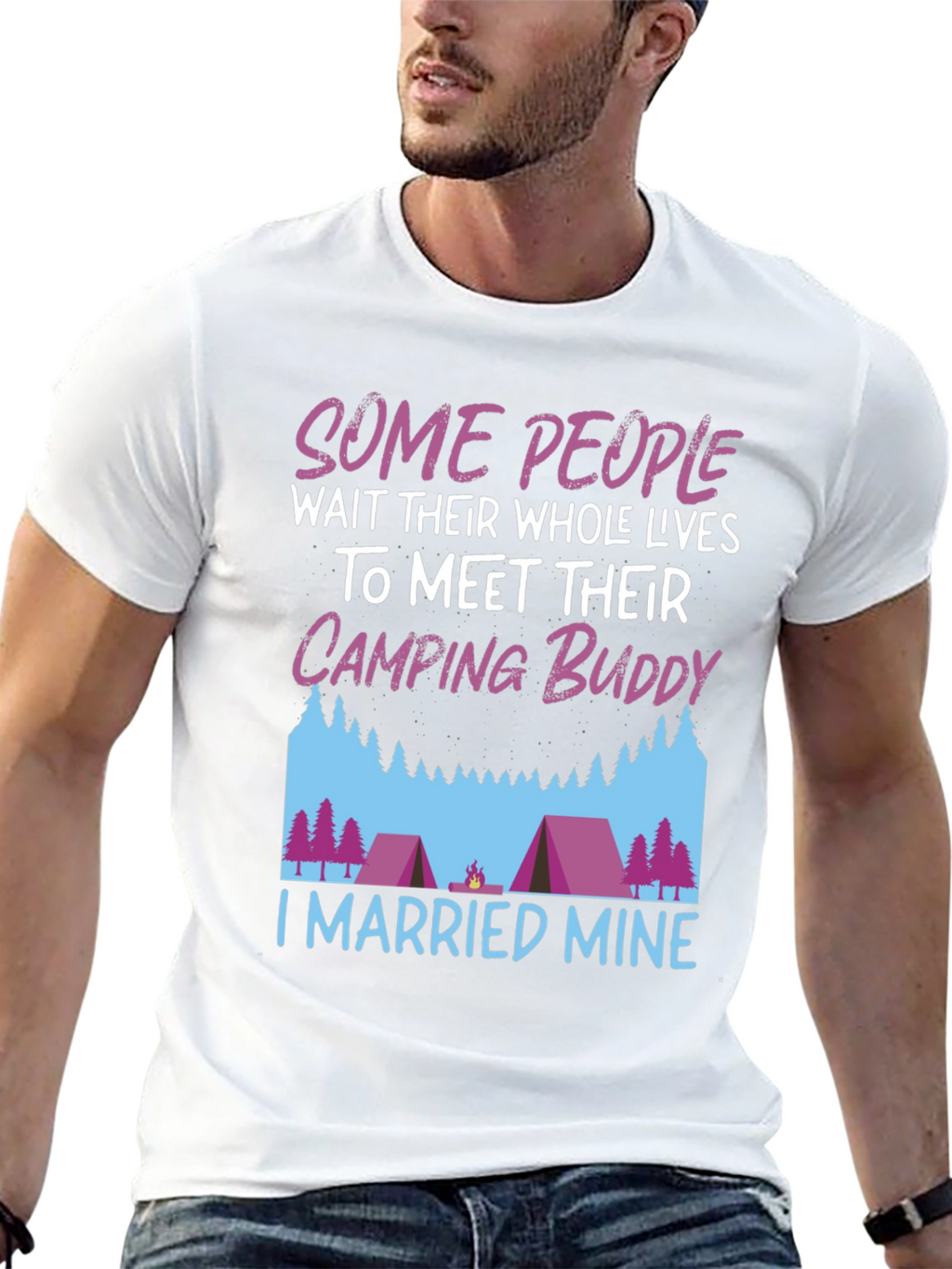 Camping Buddy Married T-Shirt