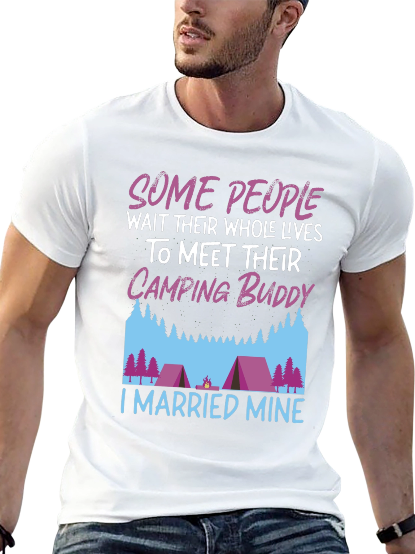 Camping Buddy Married T-Shirt