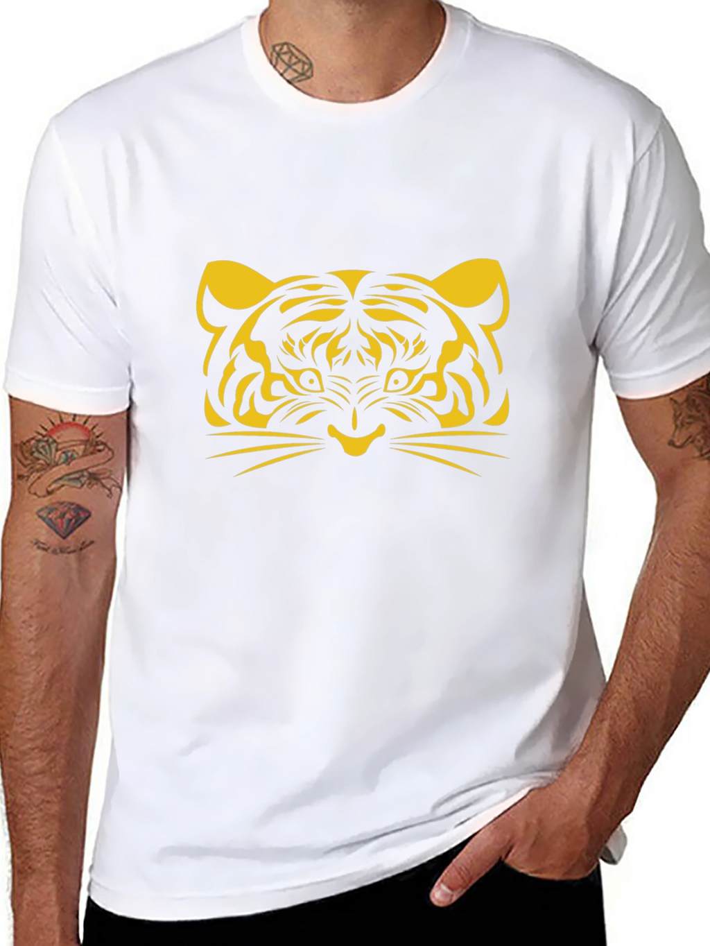 Tiger Graphic Tee - Bold Black T-Shirt