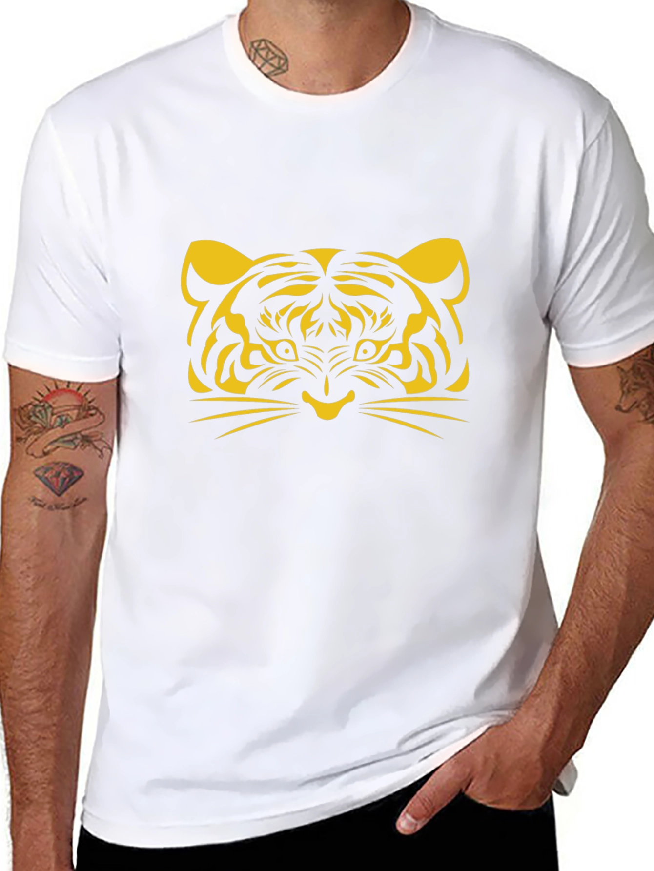 Tiger Graphic Tee - Bold Black T-Shirt