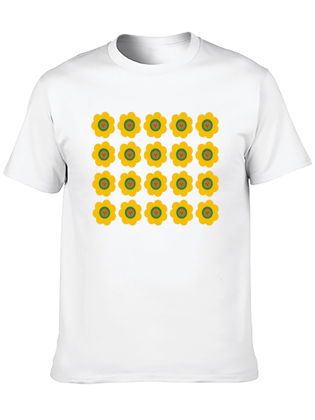 Retro Floral Print Black T-Shirt