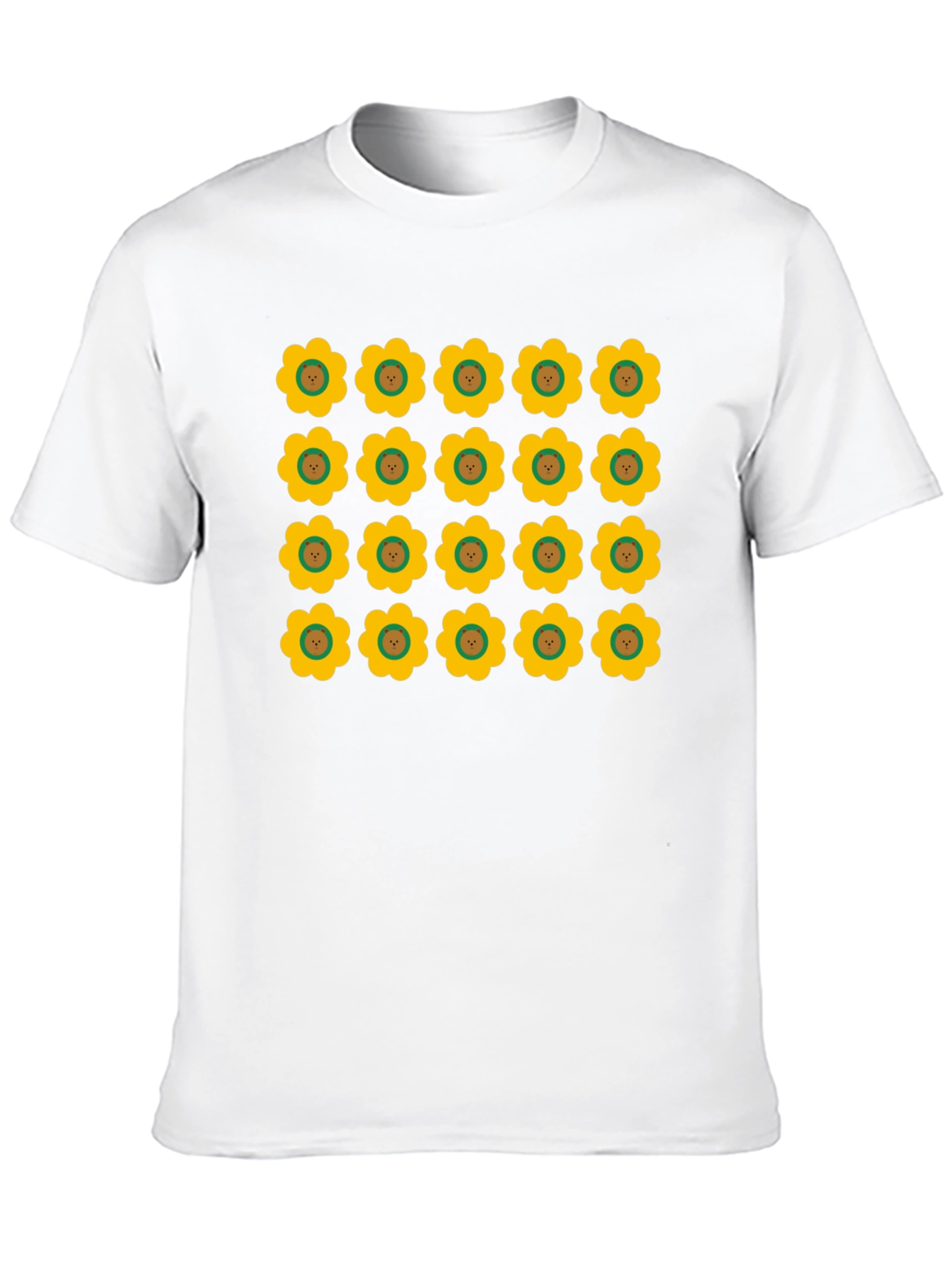 Retro Floral Print Black T-Shirt