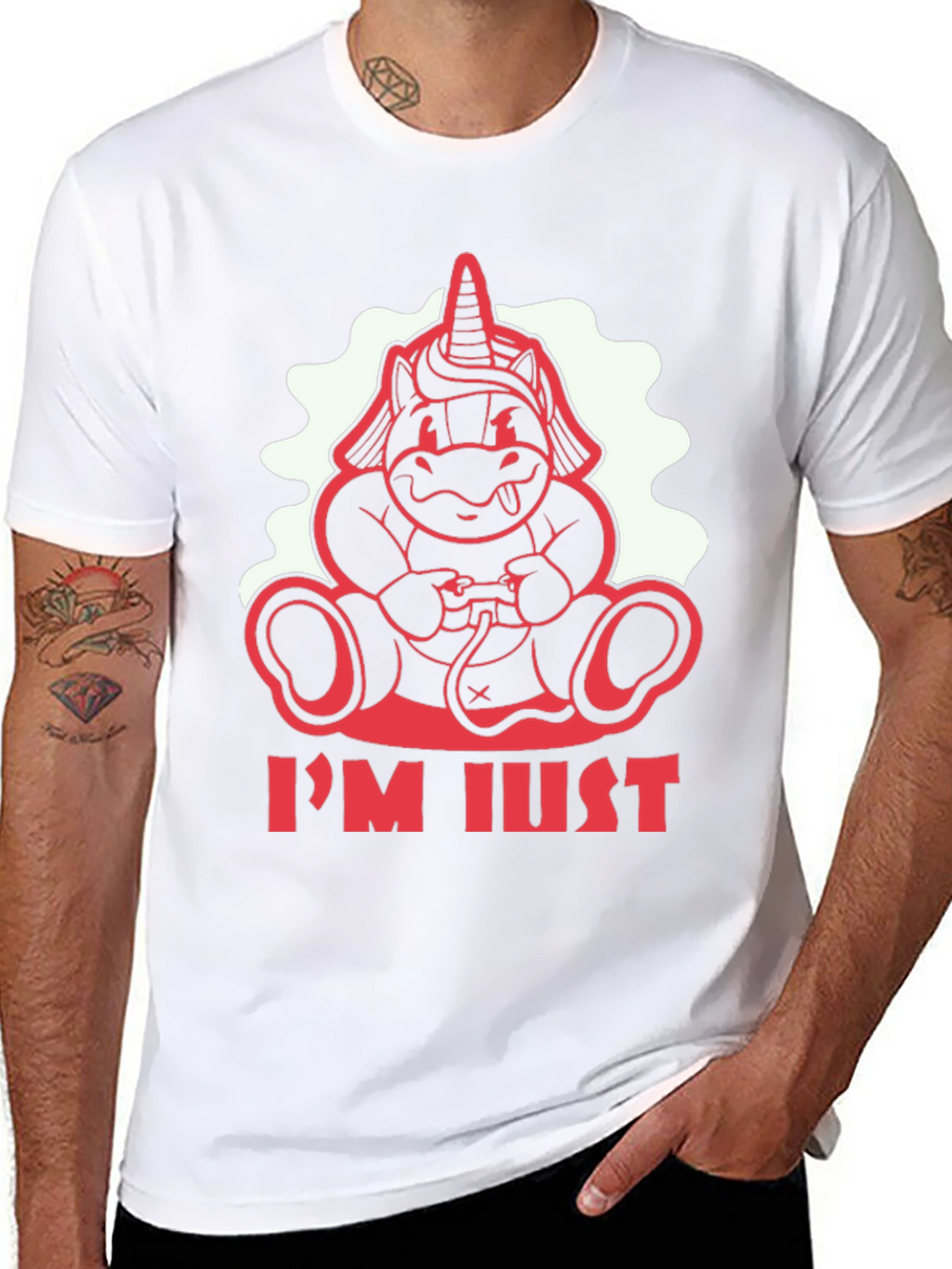 Unicorn Gamer Black T-Shirt