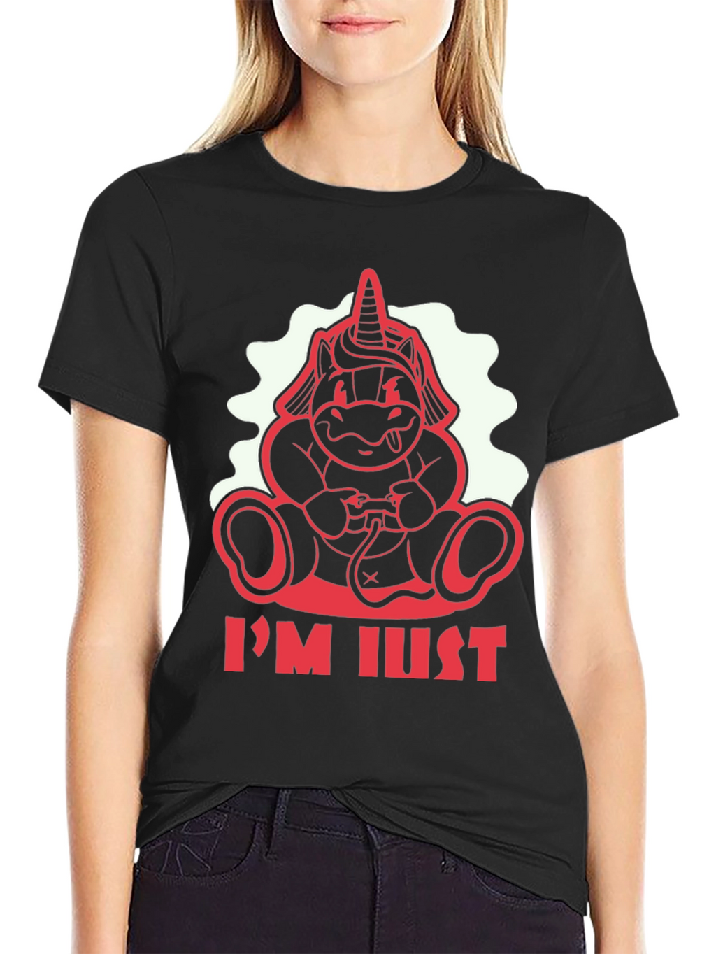 Unicorn Gamer Black T-Shirt