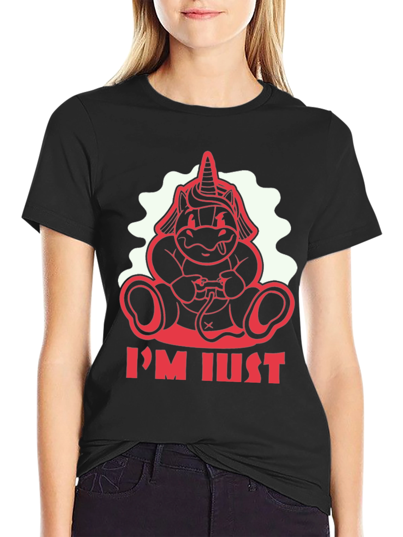 Unicorn Gamer Black T-Shirt