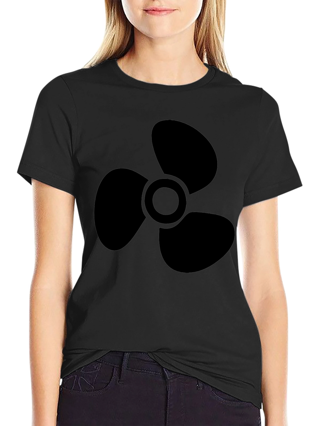 Black Propeller Graphic Tee - Mens Casual Shirt