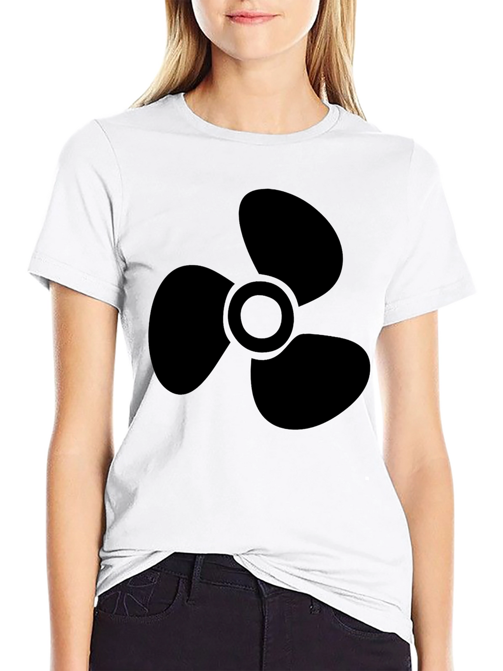 Black Propeller Graphic Tee - Mens Casual Shirt