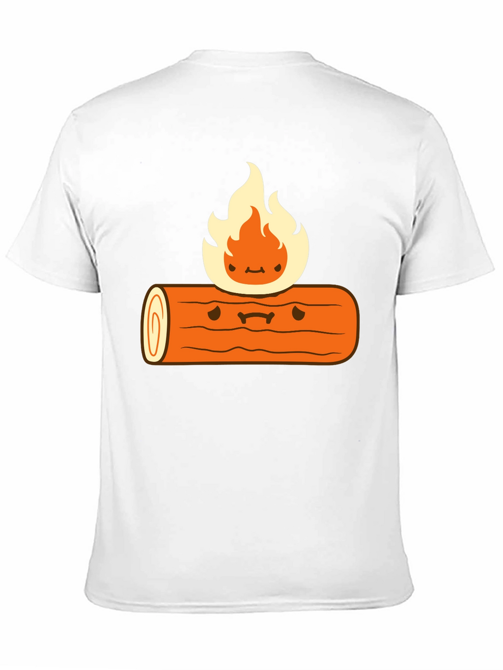 Cartoon Campfire Black T-Shirt