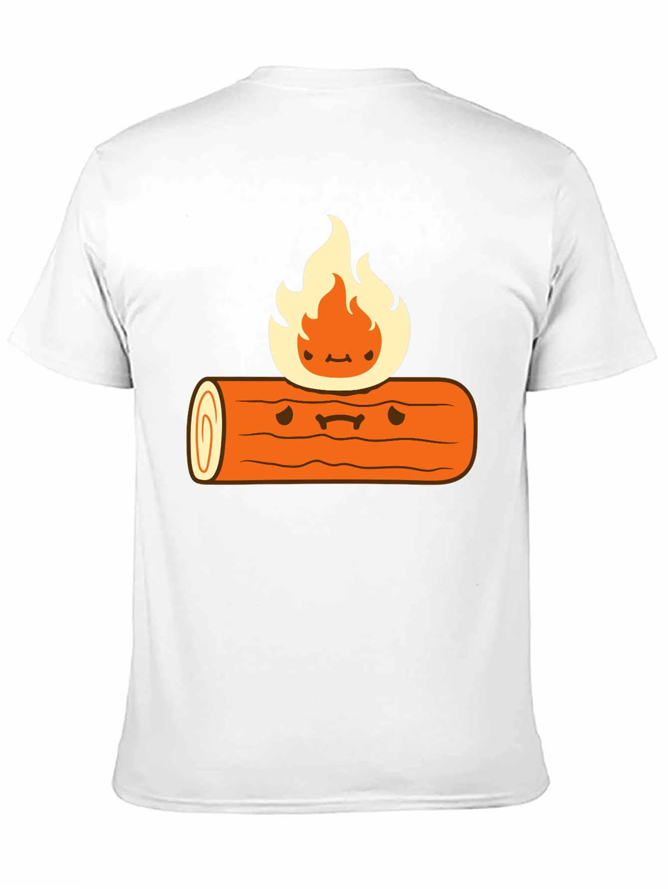 Cartoon Campfire Black T-Shirt