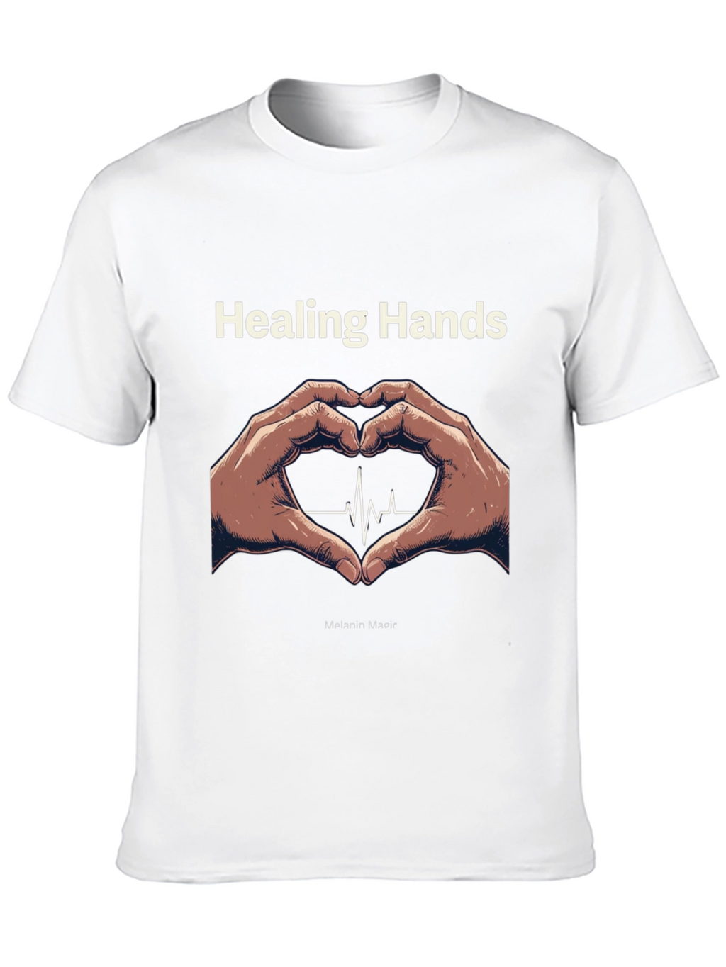 Healing Hands Heartbeat T-Shirt - Melanin Magic