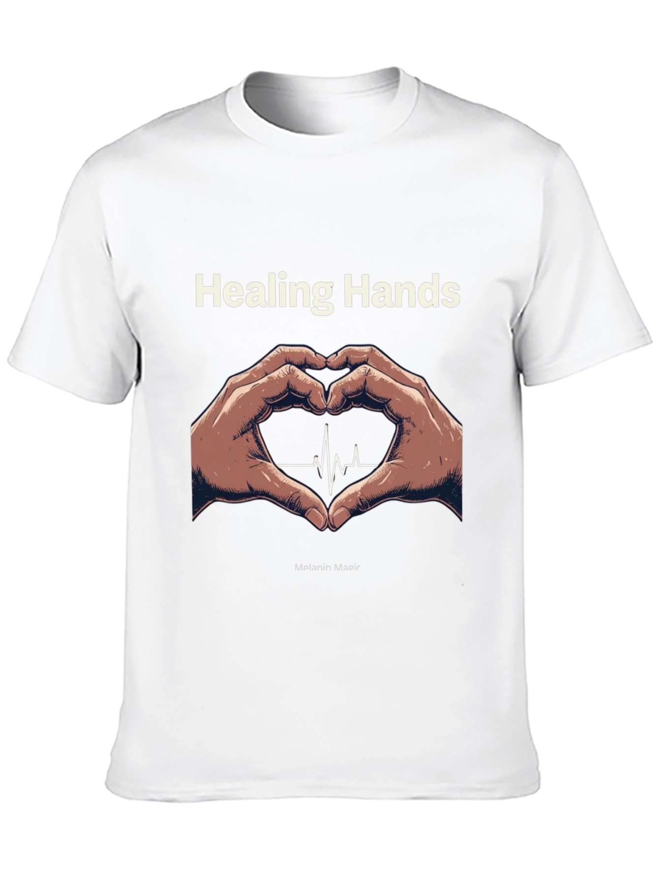 Healing Hands Heartbeat T-Shirt - Melanin Magic