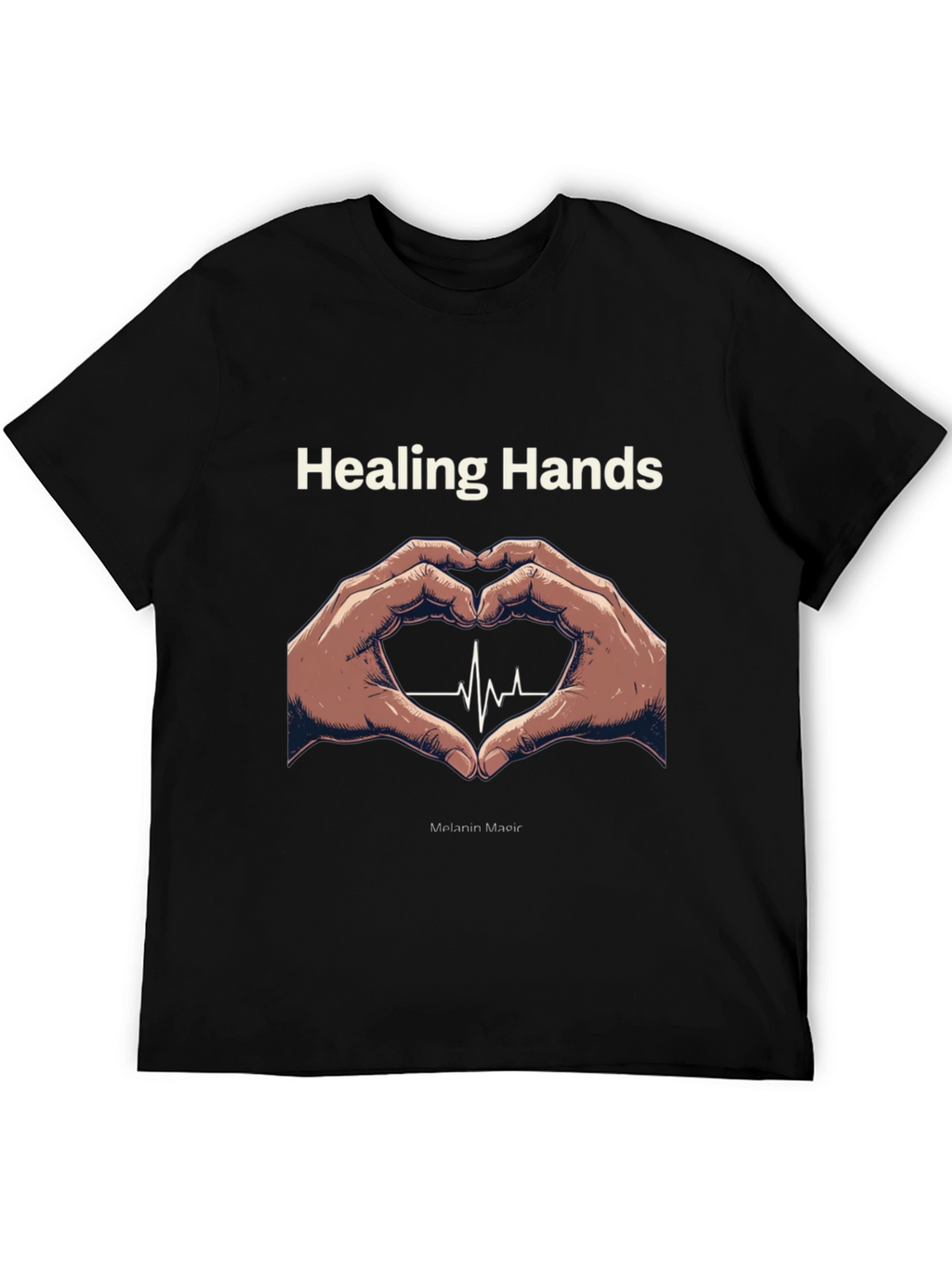 Healing Hands Heartbeat T-Shirt - Melanin Magic