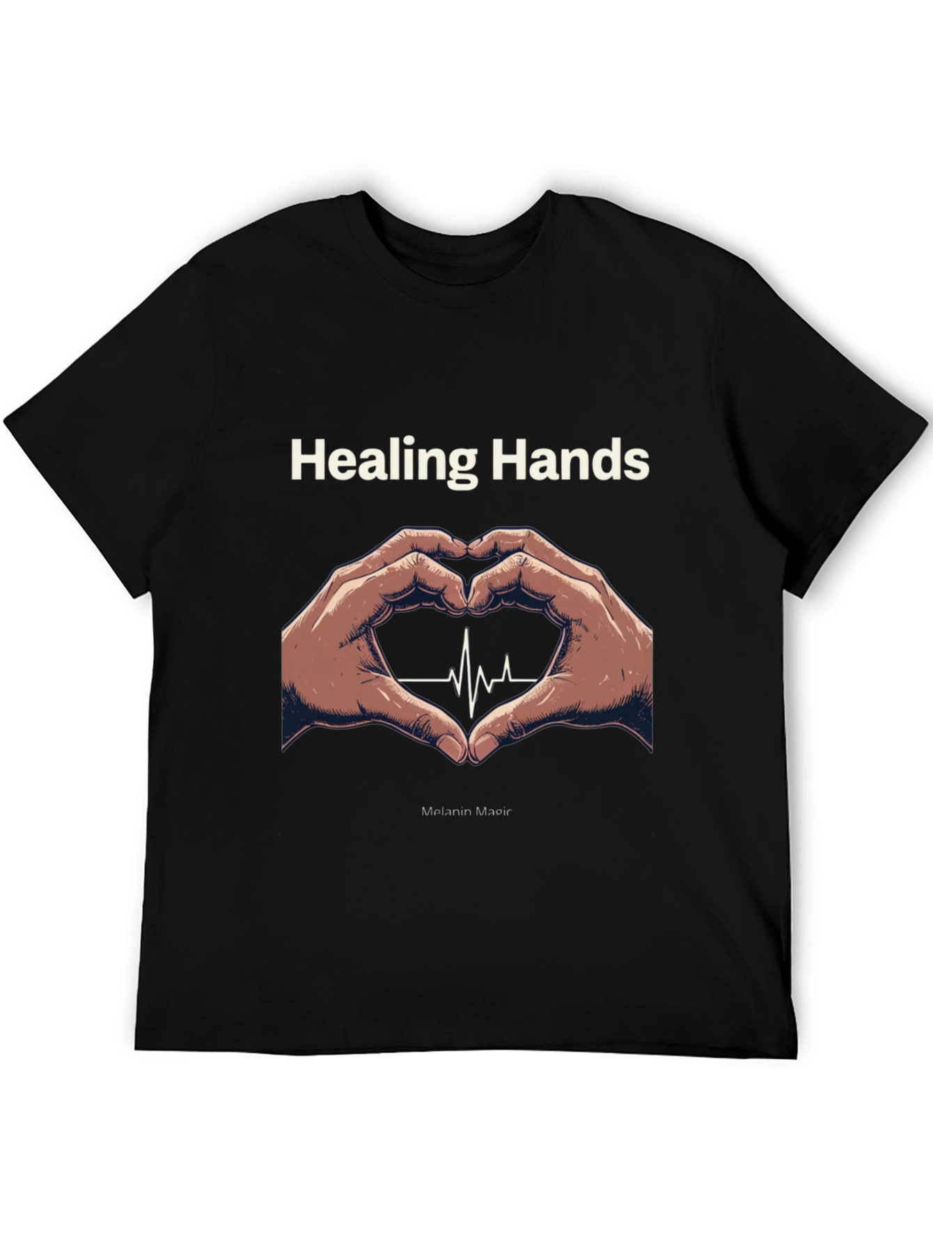 Healing Hands Heartbeat T-Shirt - Melanin Magic