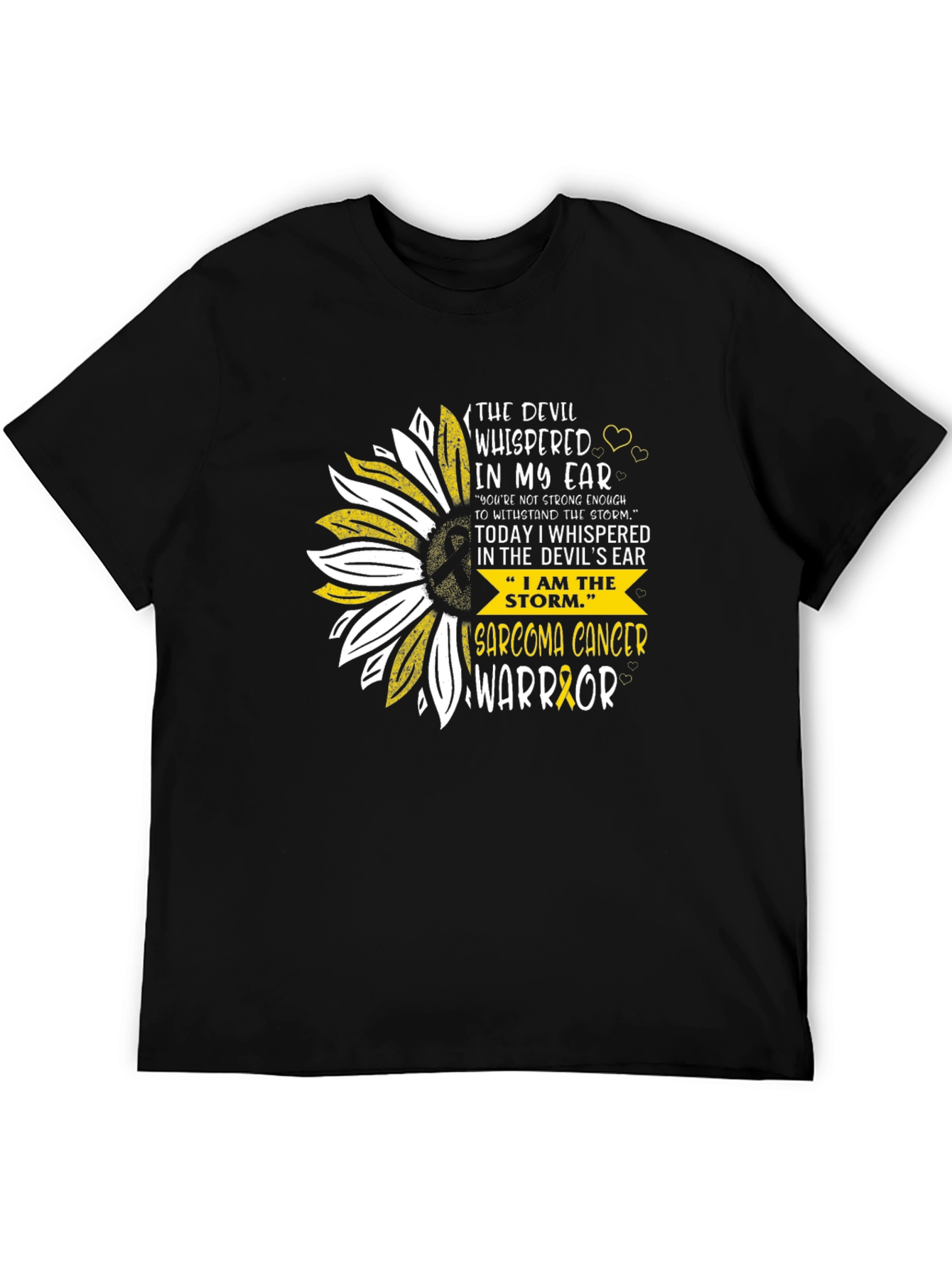 Sarcoma Cancer Warrior Sunflower T-Shirt