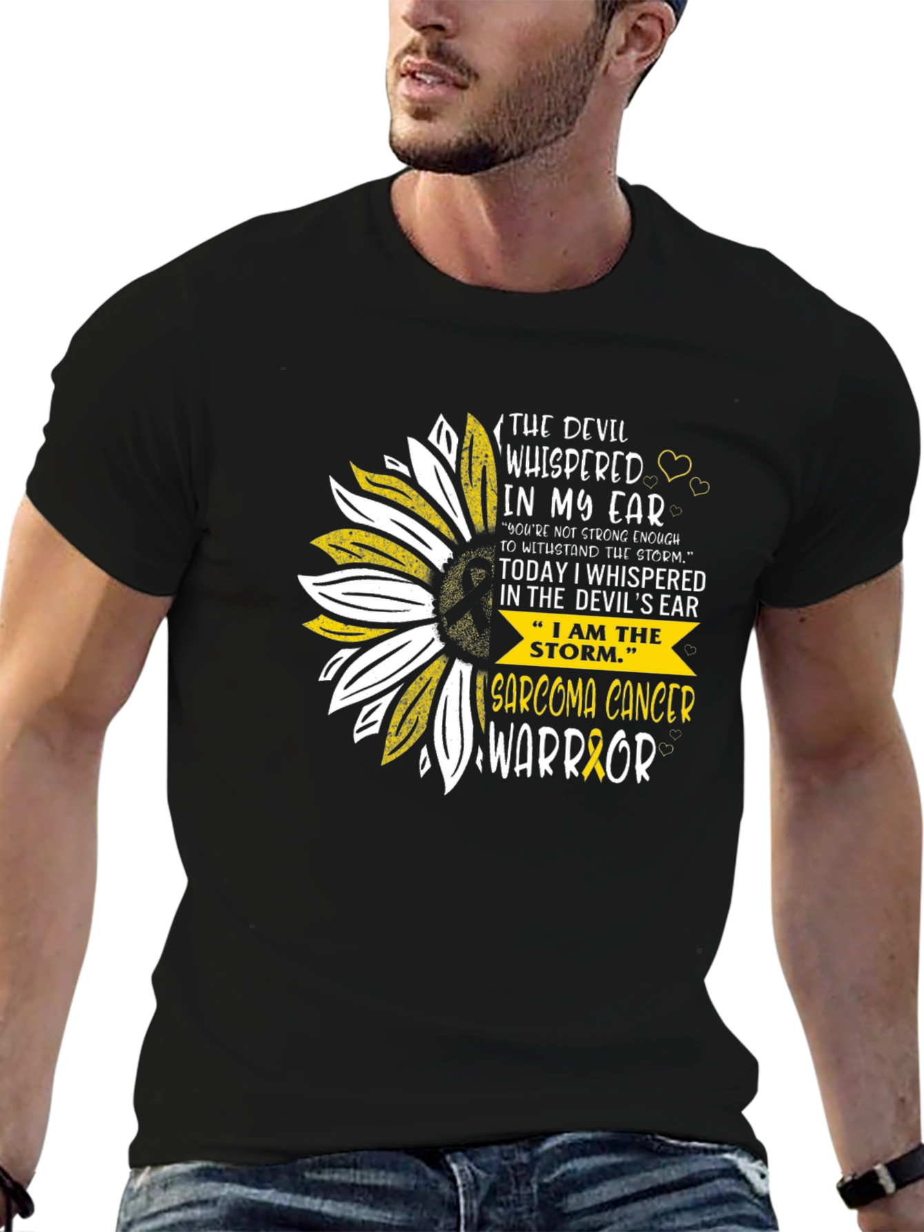 Sarcoma Cancer Warrior Sunflower T-Shirt