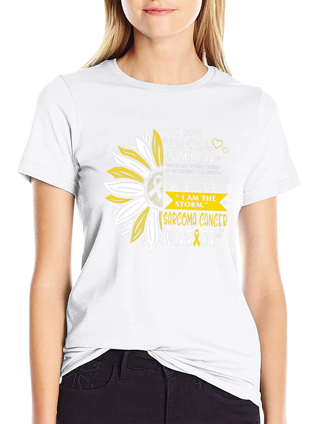 Sarcoma Cancer Warrior Sunflower T-Shirt