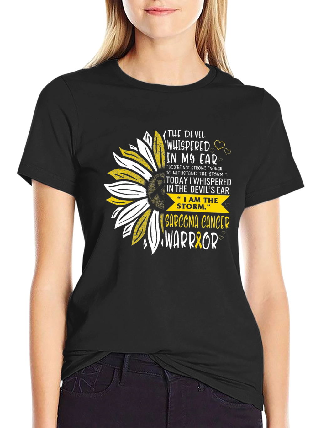Sarcoma Cancer Warrior Sunflower T-Shirt