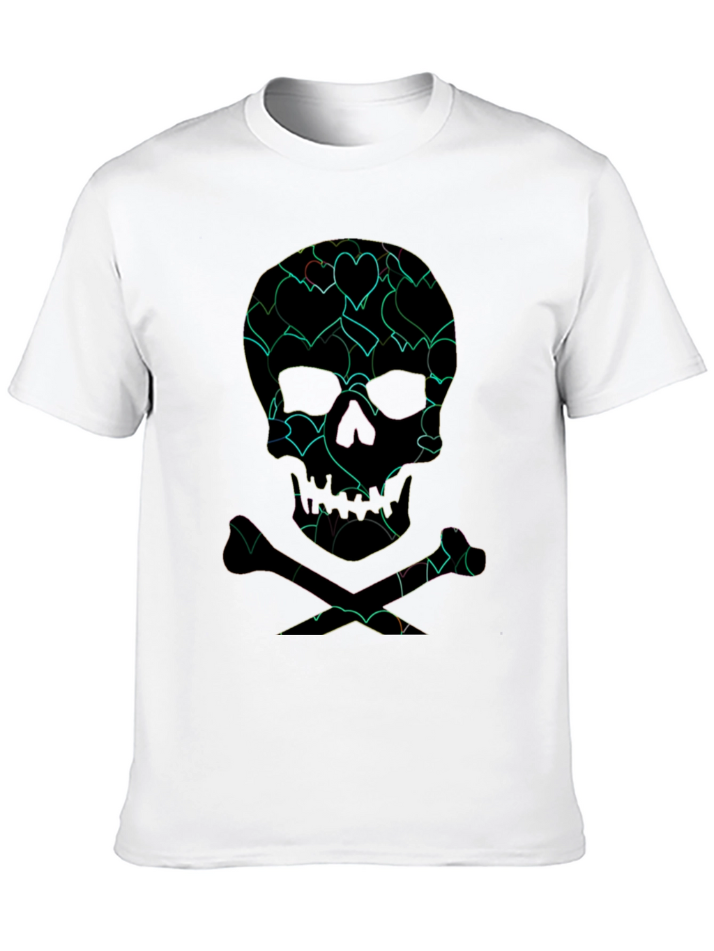 Heart Skull Graphic Tee - Edgy Style