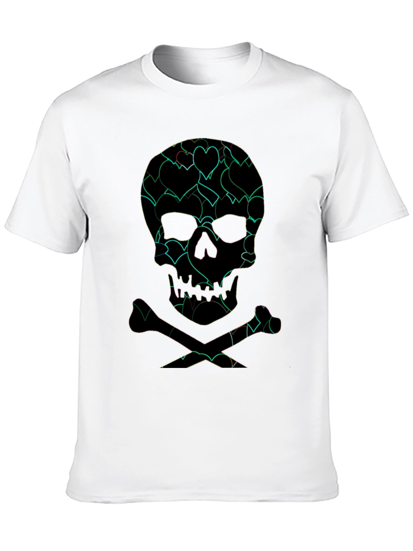 Heart Skull Graphic Tee - Edgy Style