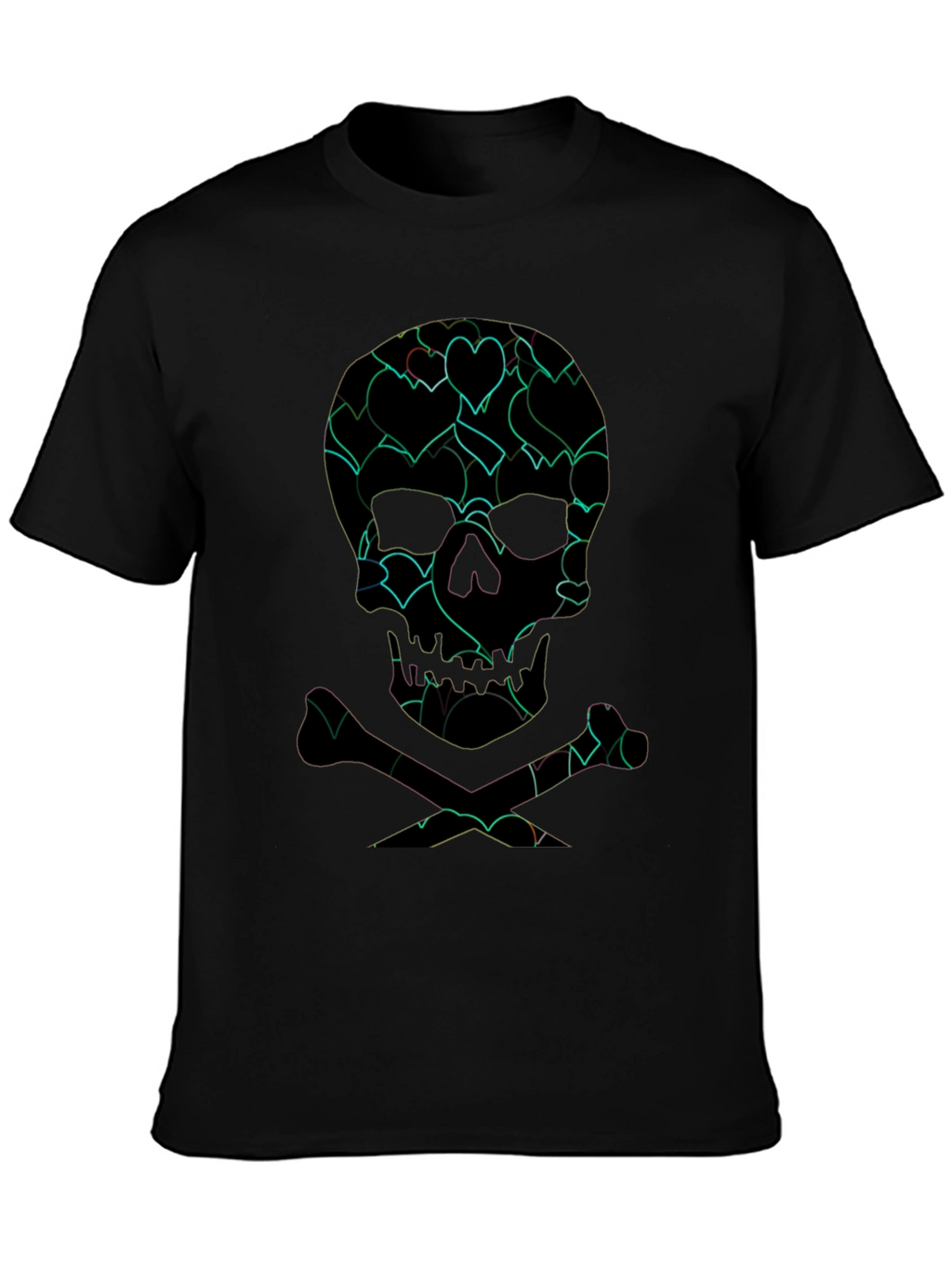 Heart Skull Graphic Tee - Edgy Style