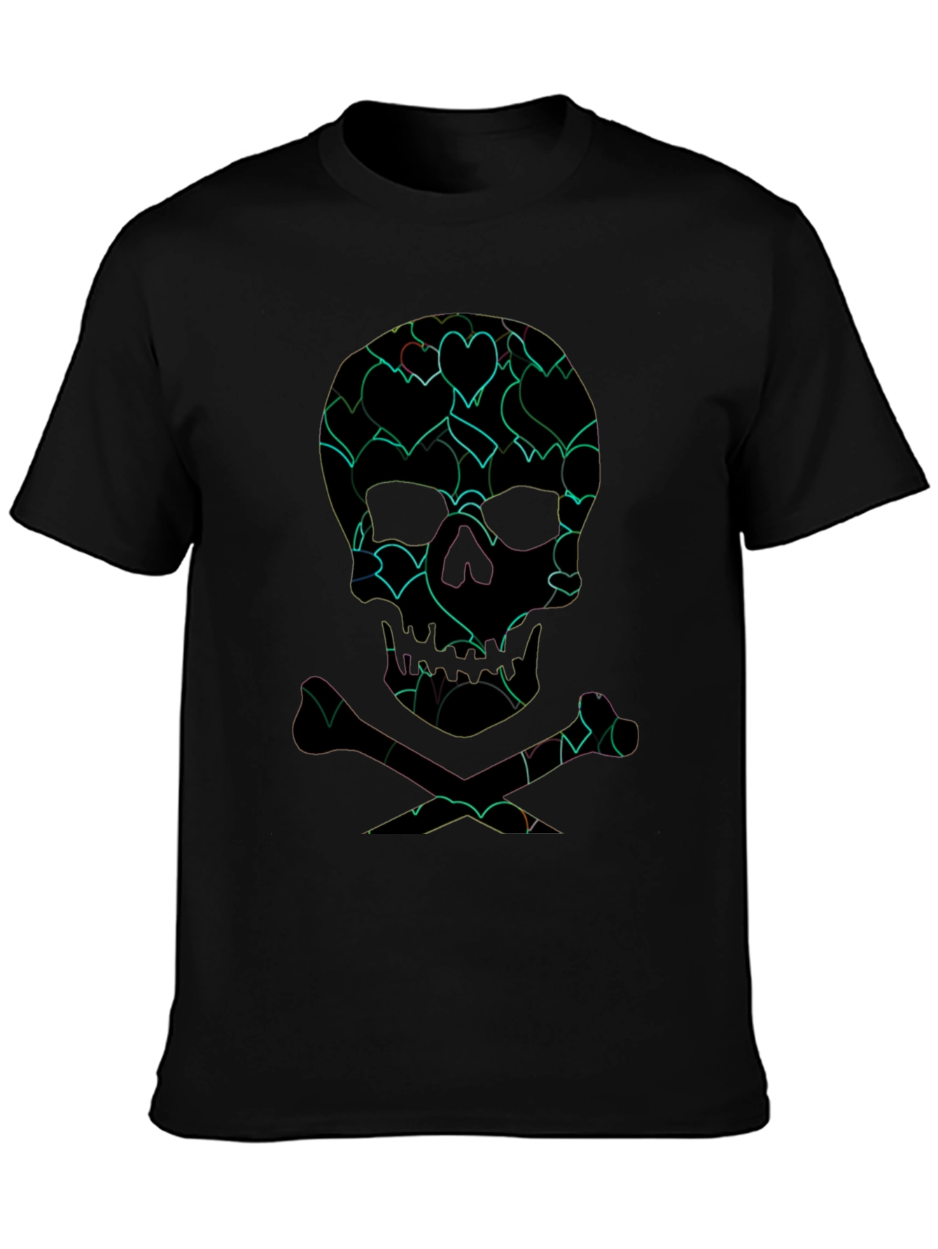 Heart Skull Graphic Tee - Edgy Style