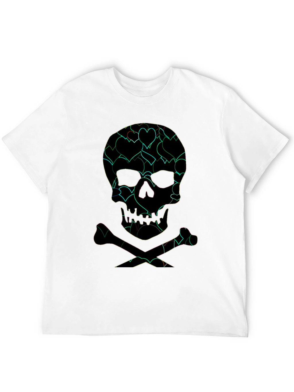 Heart Skull Graphic Tee - Edgy Style