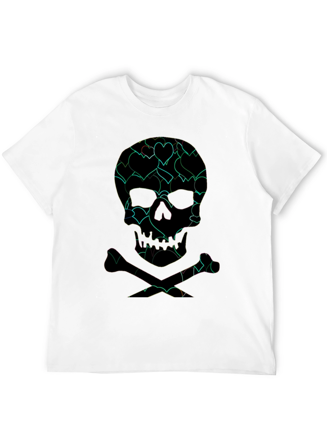Heart Skull Graphic Tee - Edgy Style