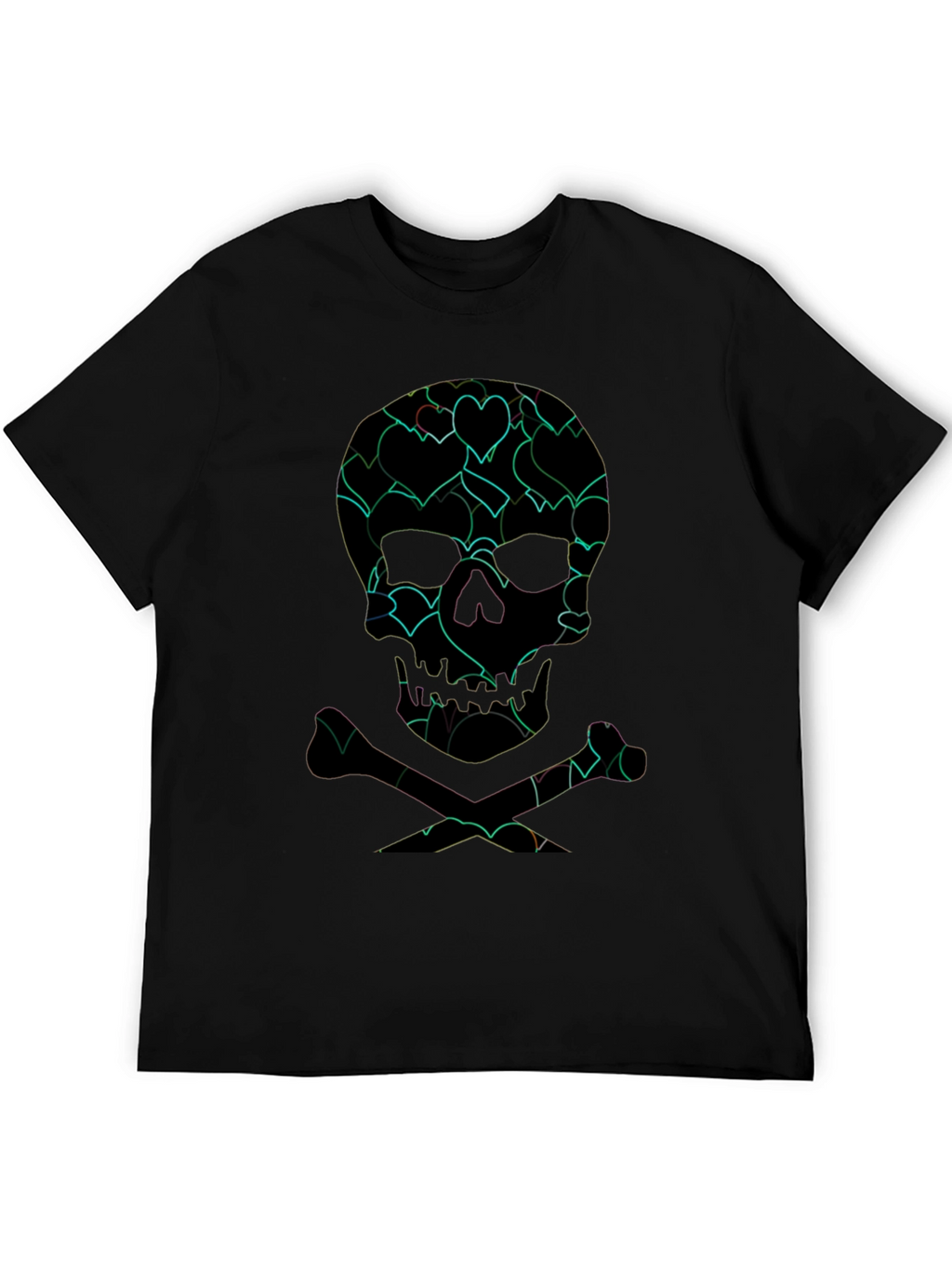 Heart Skull Graphic Tee - Edgy Style