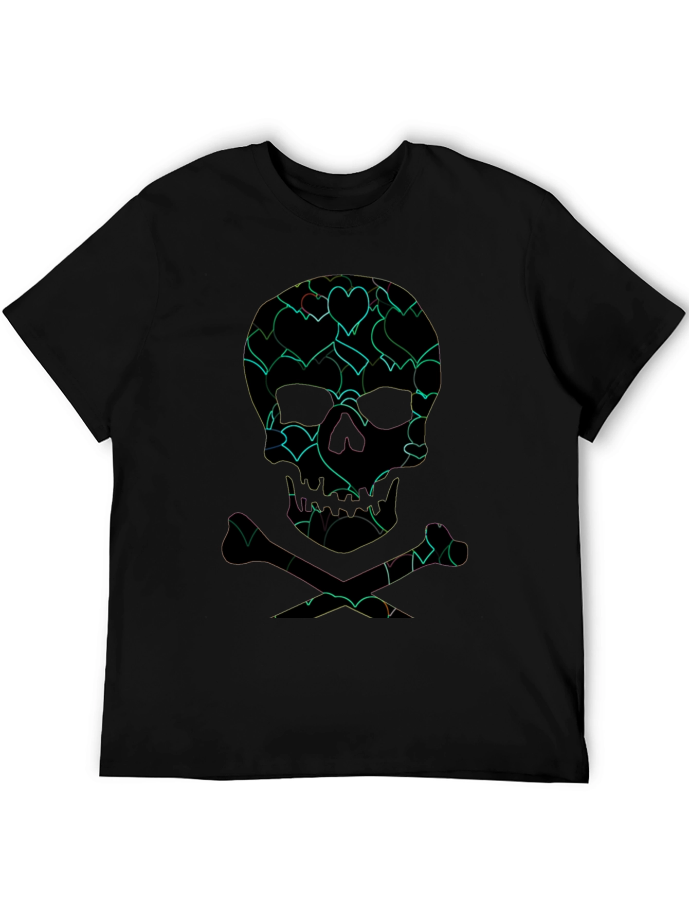 Heart Skull Graphic Tee - Edgy Style
