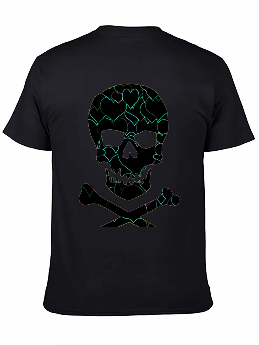 Heart Skull Graphic Tee - Edgy Style