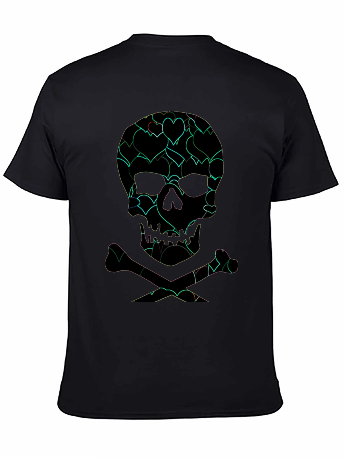 Heart Skull Graphic Tee - Edgy Style