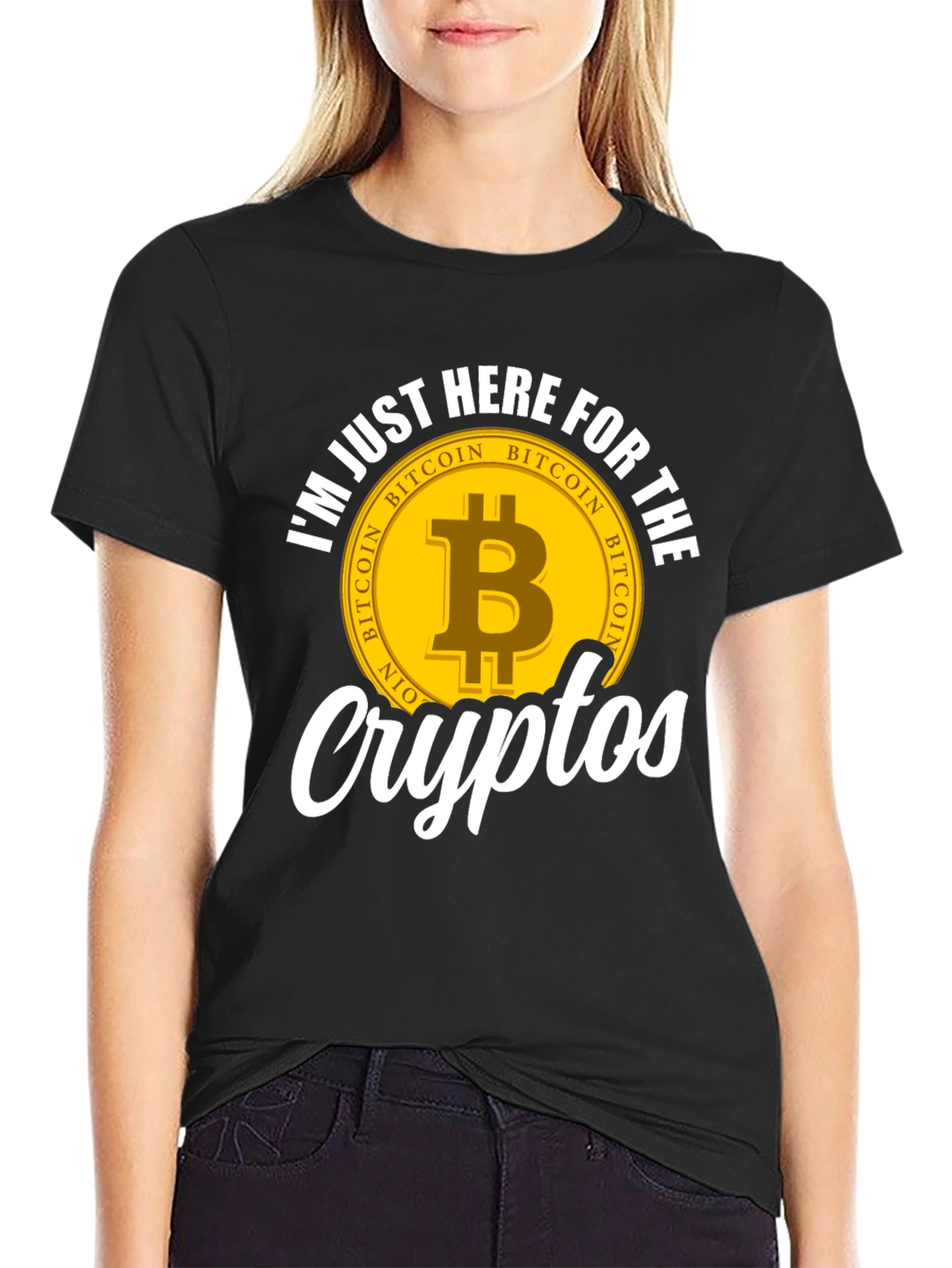 Bitcoin Crypto T-Shirt - Im Just Here for the Cryptos
