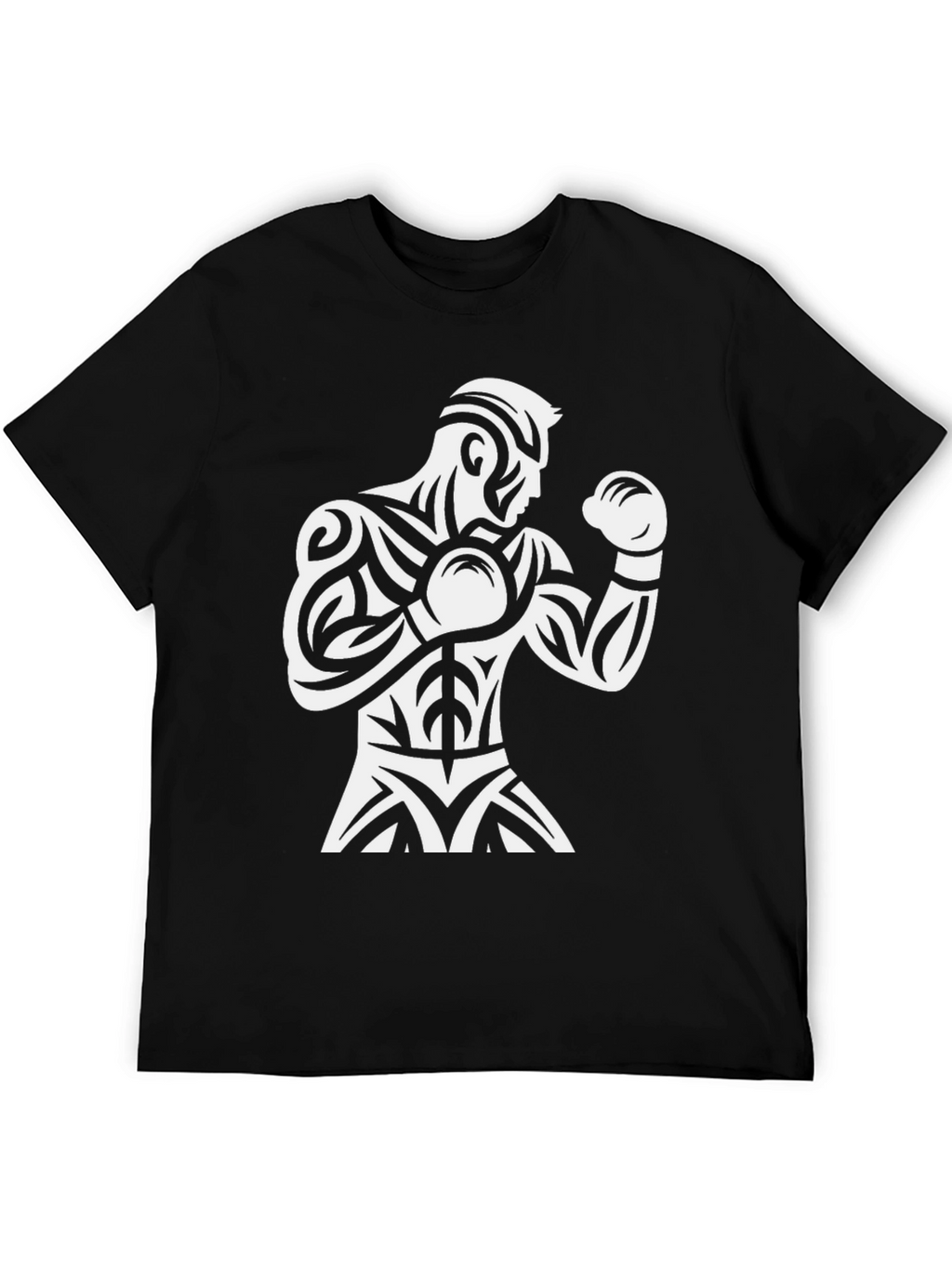 Boxer Graphic Tee - Black Triblal Design Shirt