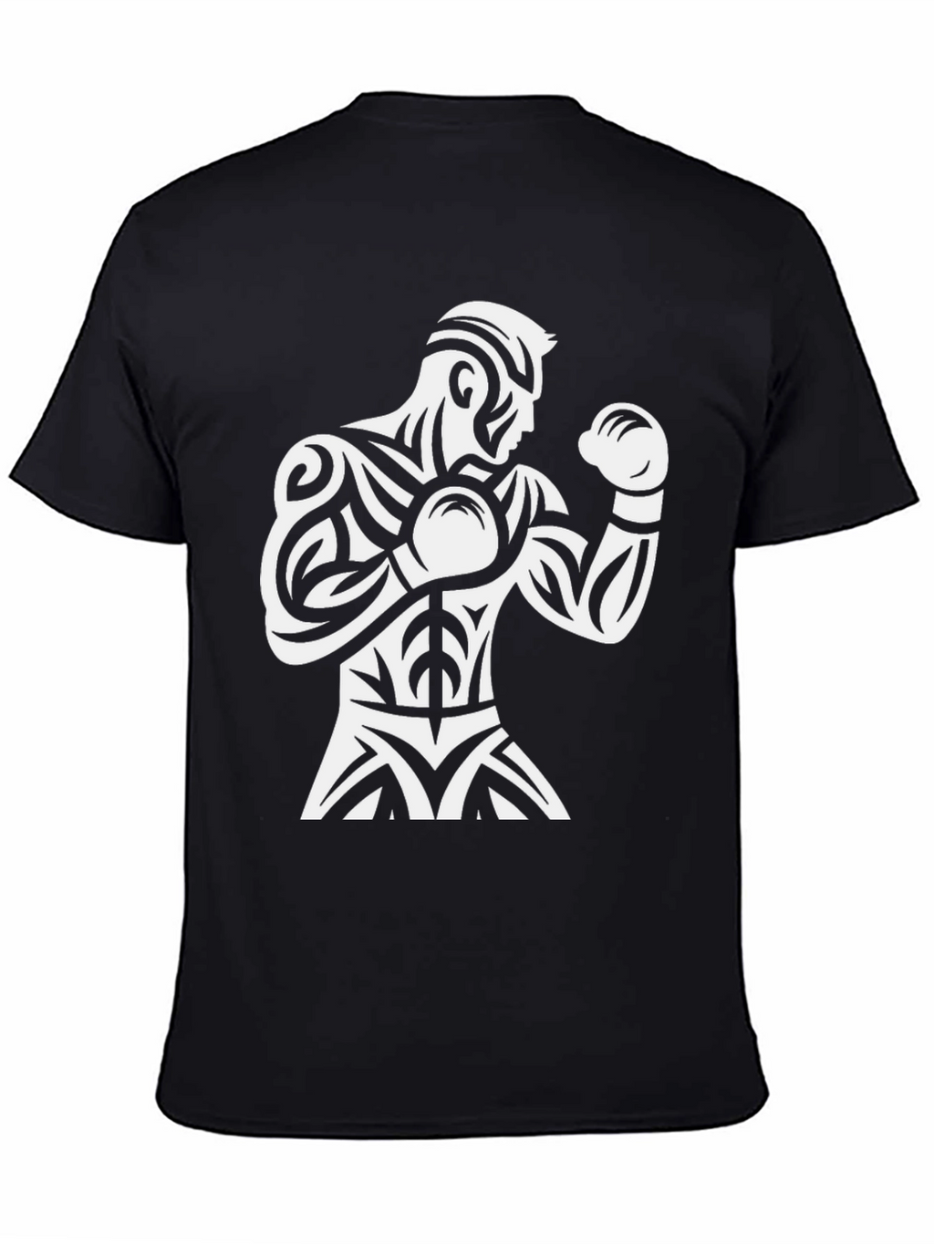 Boxer Graphic Tee - Black Triblal Design Shirt