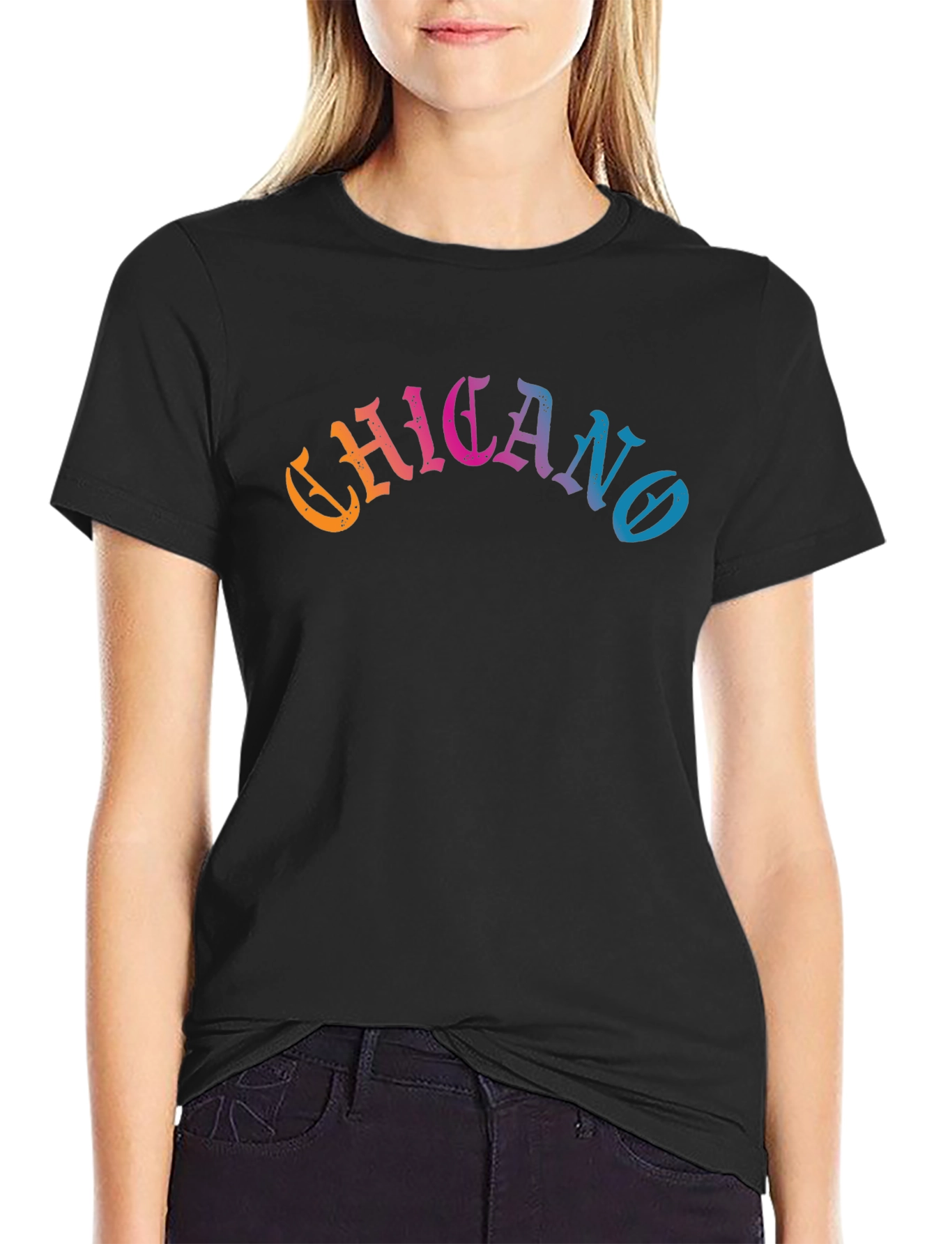 Chicano Graphic Tee - Black Cotton Blend T-Shirt