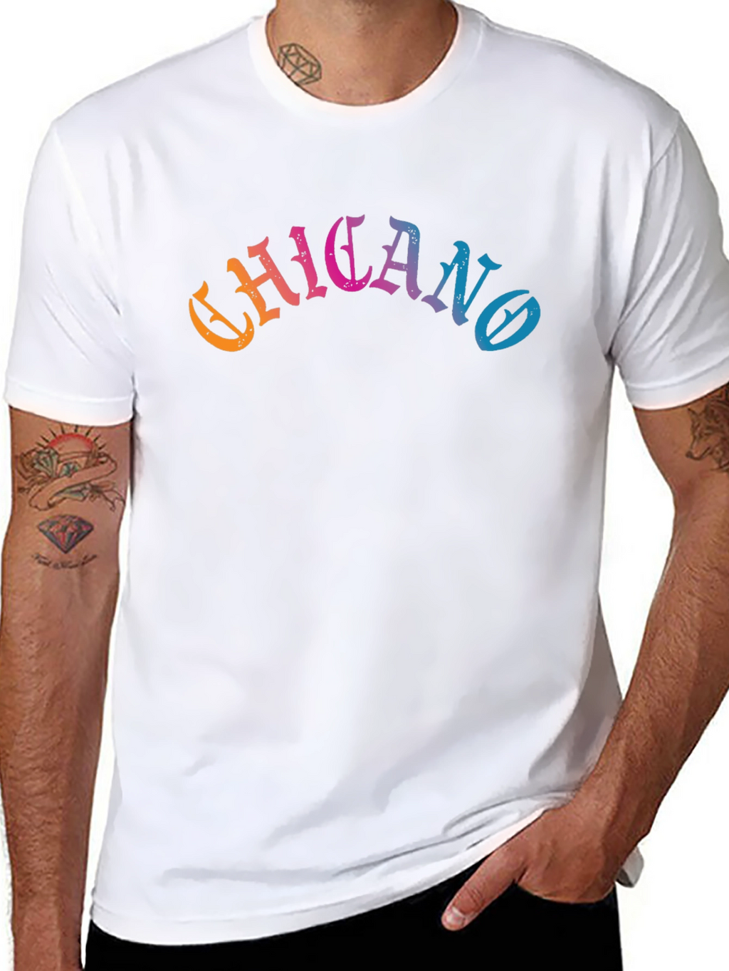 Chicano Graphic Tee - Black Cotton Blend T-Shirt