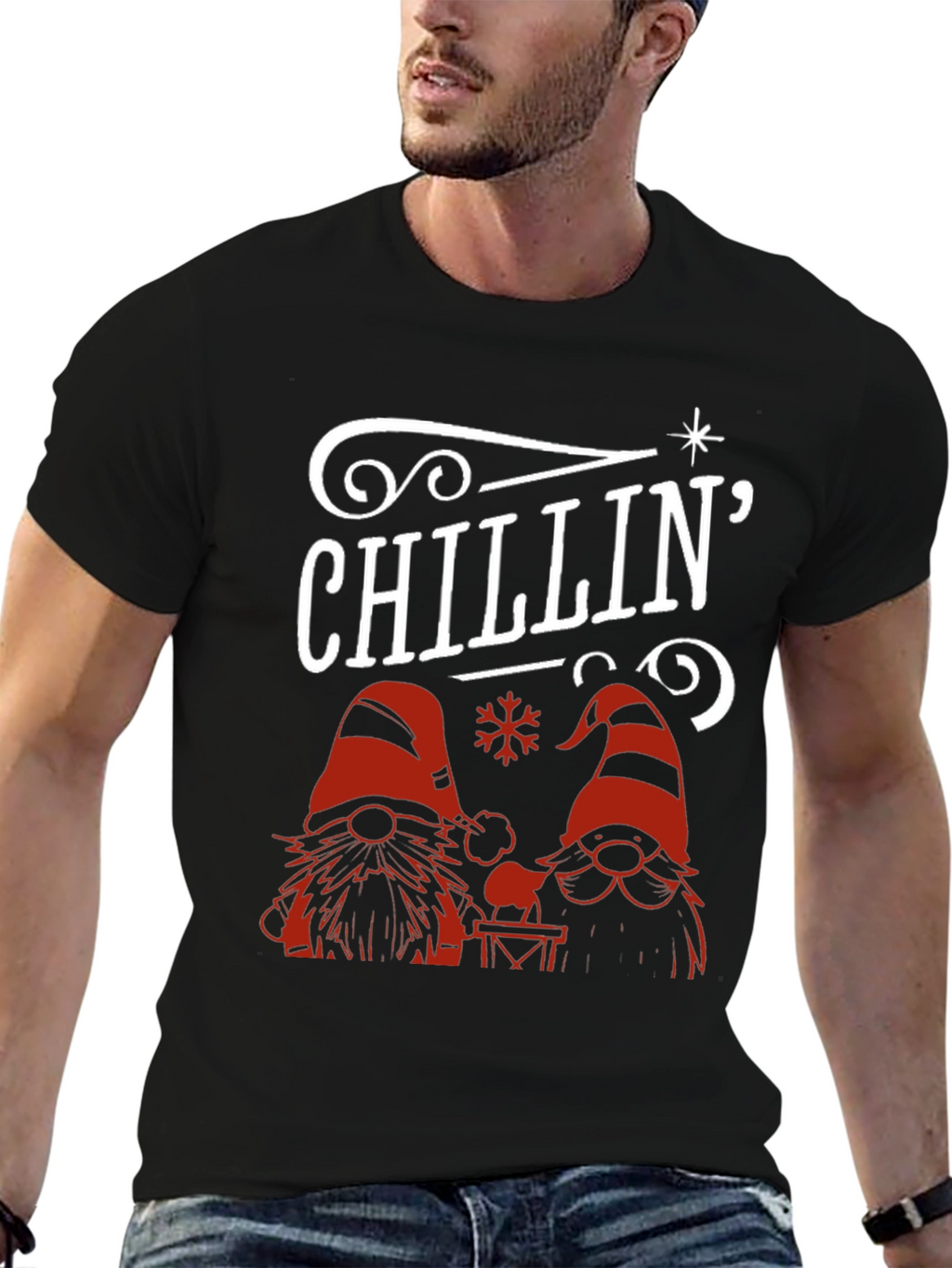 Chillin Christmas Gnomes Graphic Tee