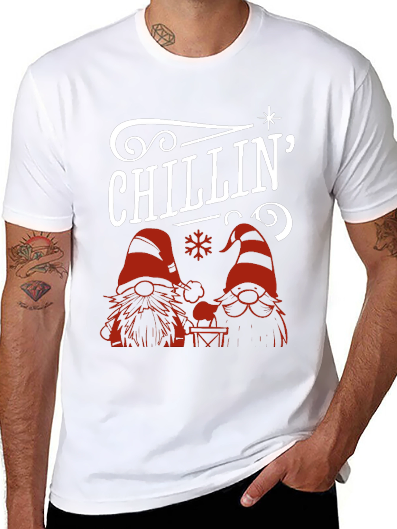 Chillin Christmas Gnomes Graphic Tee