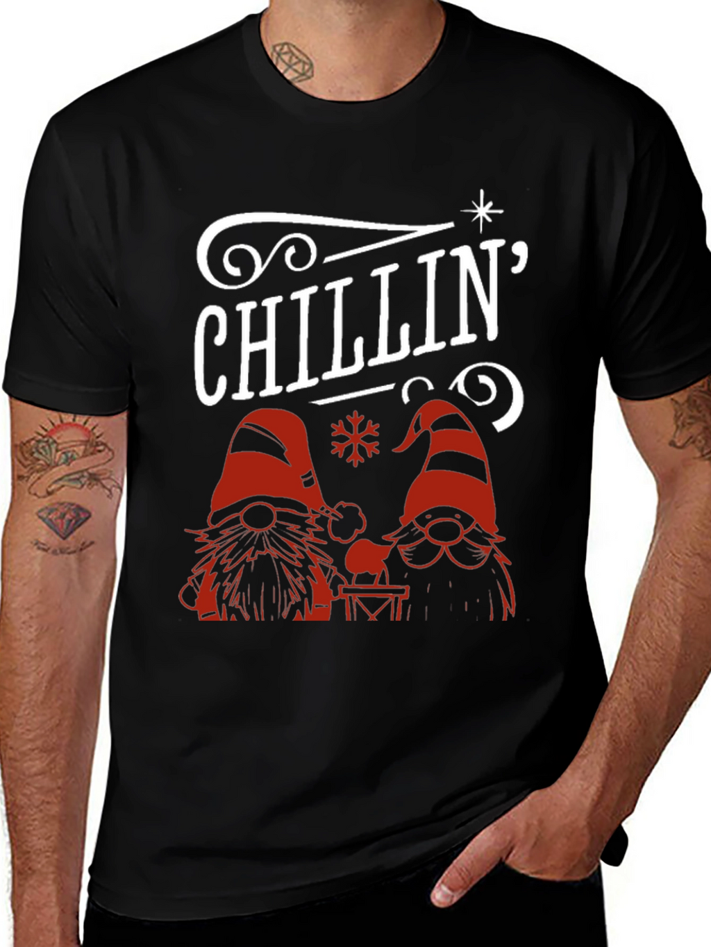 Chillin Christmas Gnomes Graphic Tee