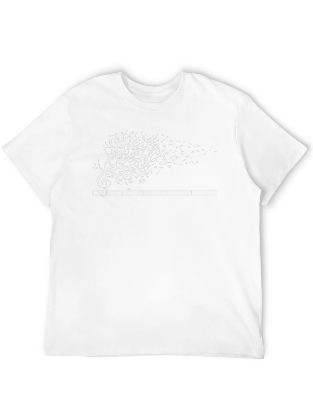 Musical Note Tree Black T-Shirt