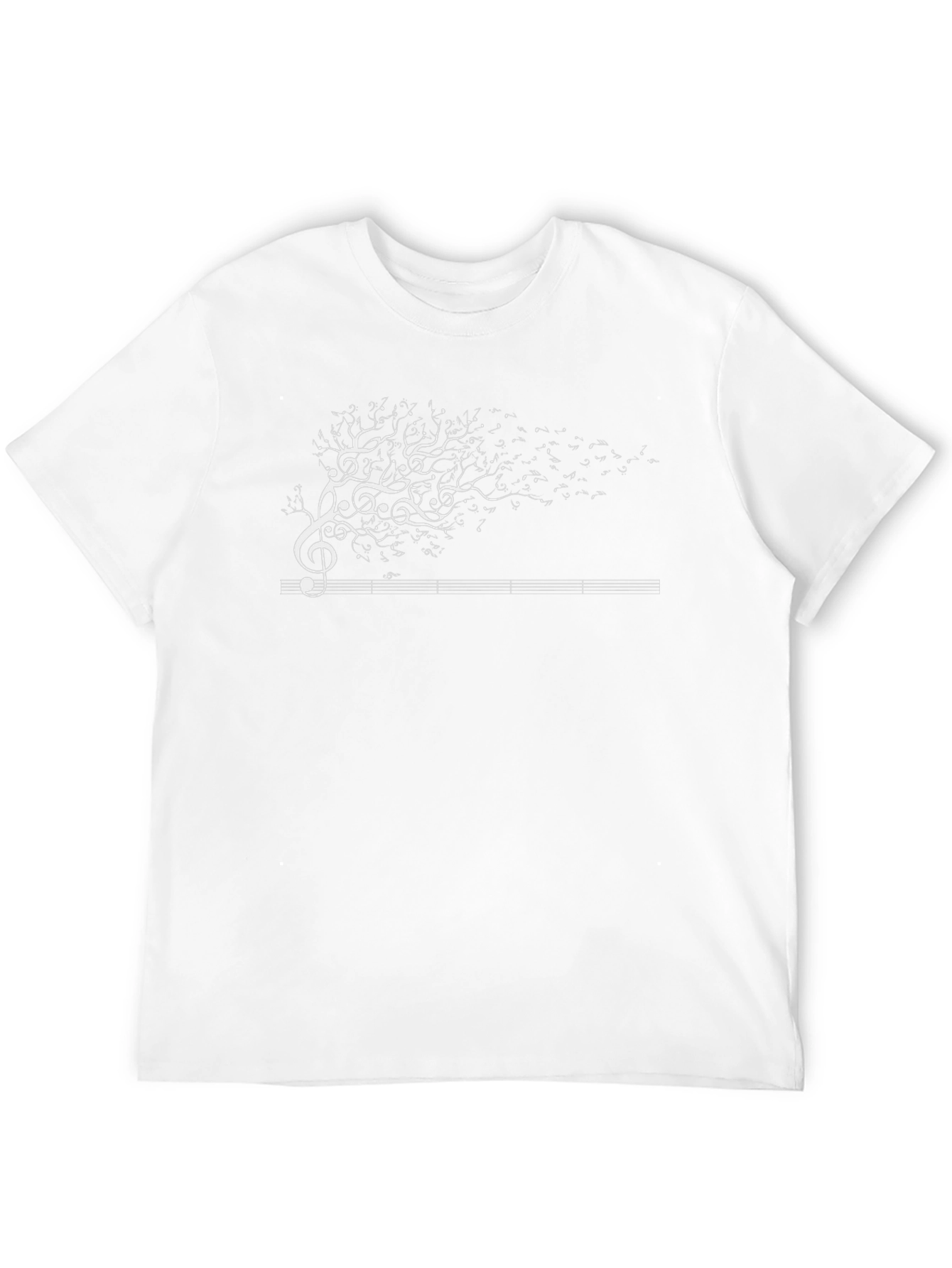 Musical Note Tree Black T-Shirt