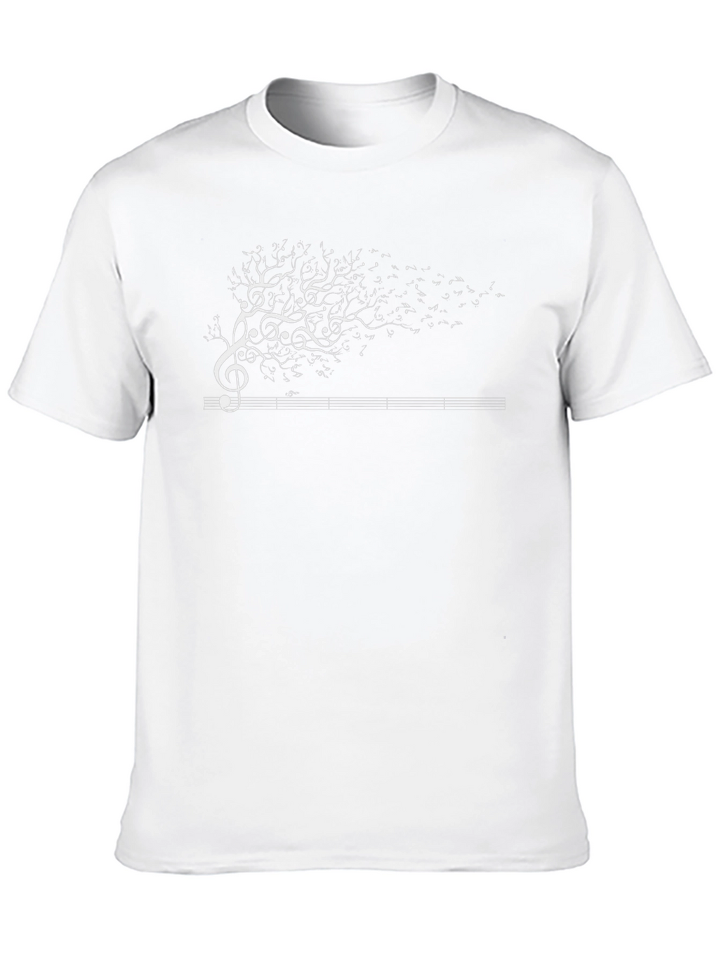 Musical Note Tree Black T-Shirt