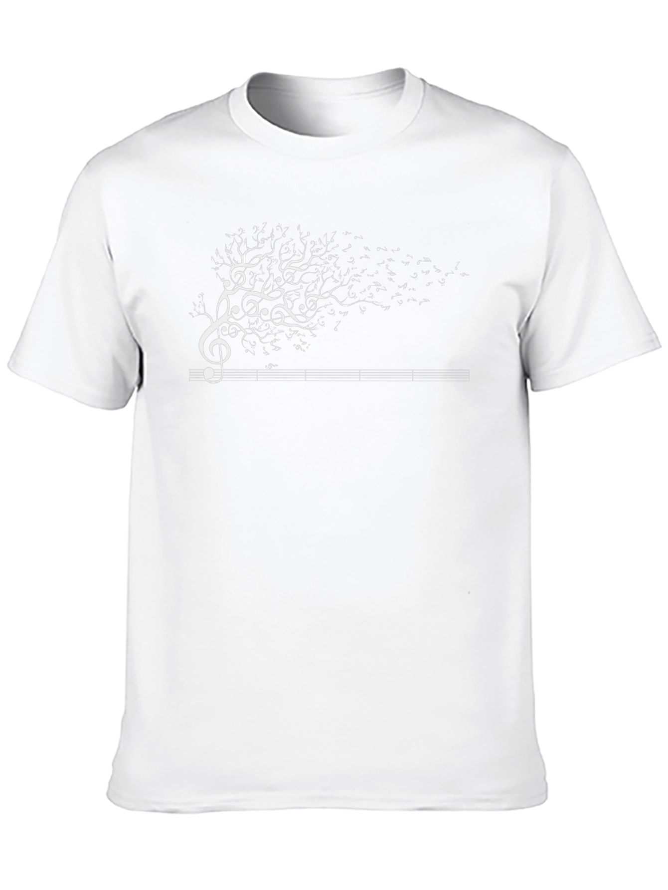 Musical Note Tree Black T-Shirt