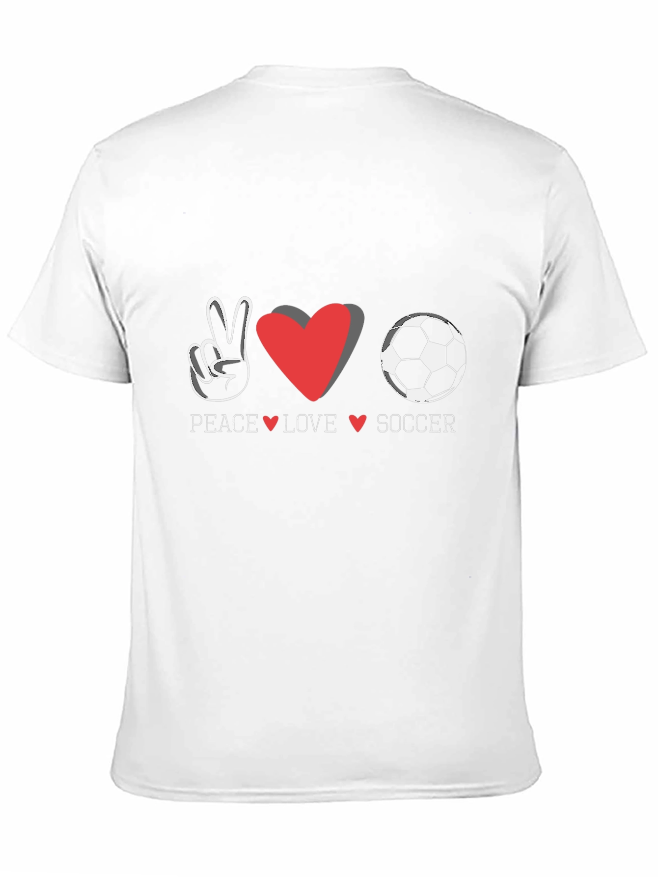 Peace Love Soccer Graphic T-Shirt