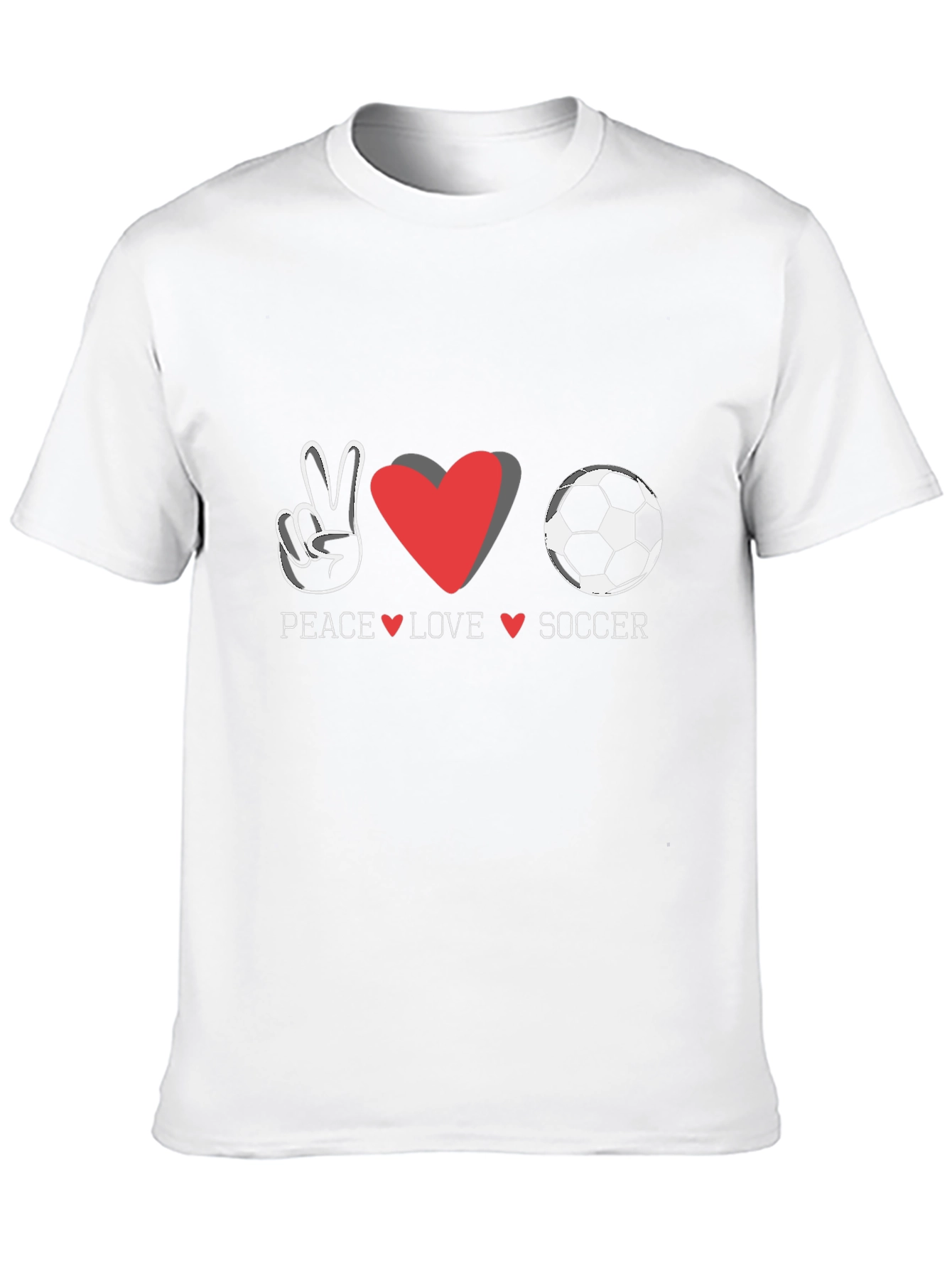 Peace Love Soccer Graphic T-Shirt